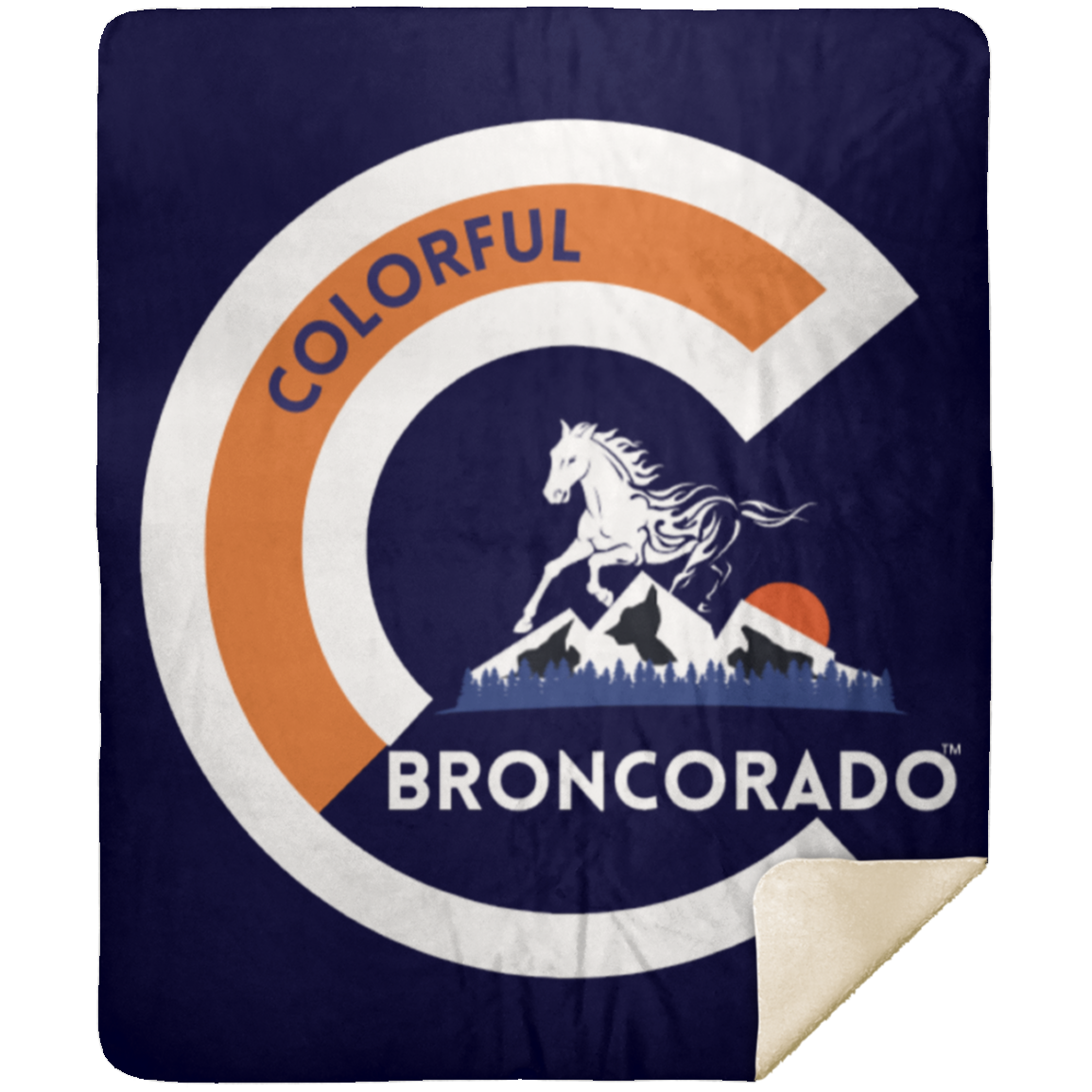 Denver Broncos Soft Large Sherpa Blanket 50x60