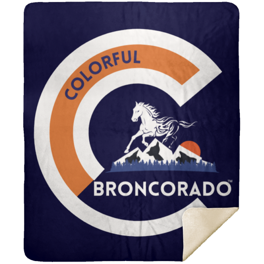 Denver Broncos Soft Large Sherpa Blanket 50x60