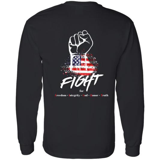 USA Fight Long Sleeve Tee Black