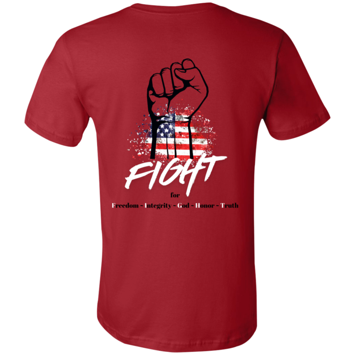 USA Fight  T-Shirt Red