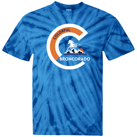 Youth Colorful Broncorado™ Denver Bronco Fan Gear Tie Dye T-Shirt