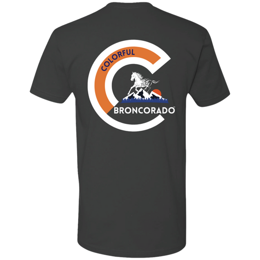 Unisex Back Placement Colorful Broncorado™ Denver Bronco Fan Gear Short Sleeve T-Shirt XS-4XL / 4 colors