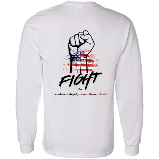 USA Fight Long Sleeve Tee White