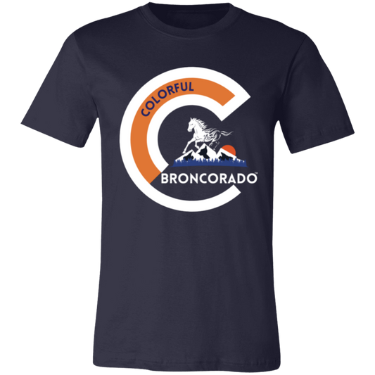 Unisex Colorful Broncorado™ Denver Bronco Fan Gear Jersey Short-Sleeve T-Shirt XS-4XL / 6 colors